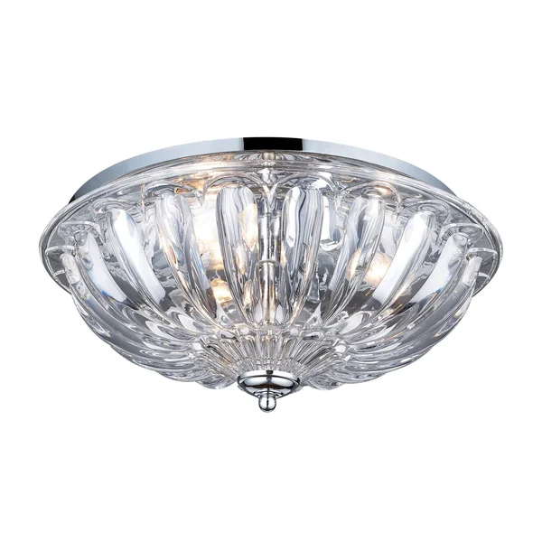 Elk Lighting 31242/3 Crystal Flushmounts 3- Light Flush Mount in Polished Chrome