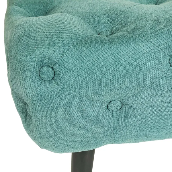 Upholstered Tufted Bench - Grey