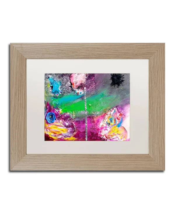 Trademark Art Vertigo by Amanda Rea Framed Painting Print Size: 11x22 H x 14x22 W x 0.5x22 D - Frame Color: Birch
