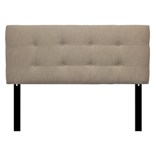 Sole Designs Ali Collection Upholstered Arcadia Series Panel Headboard Pebble, Size: Queen