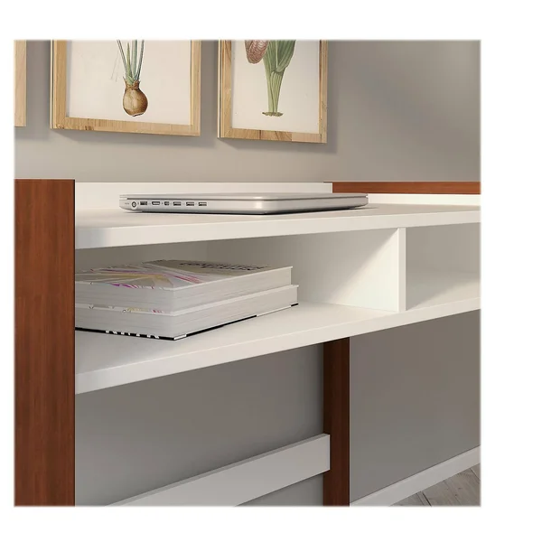 Kathy Ireland Home by Bush Furniture Voss Writing Desk with 2 Drawer Mobile File Cabinet - White