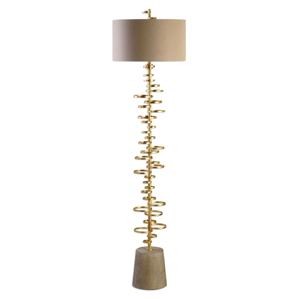 Uttermost Lostine Floor Lamp - Modern Gold