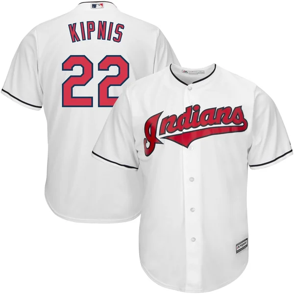 Majestic Jason Kipnis Cleveland Indians White Official Cool Base Player Jersey Size: Large