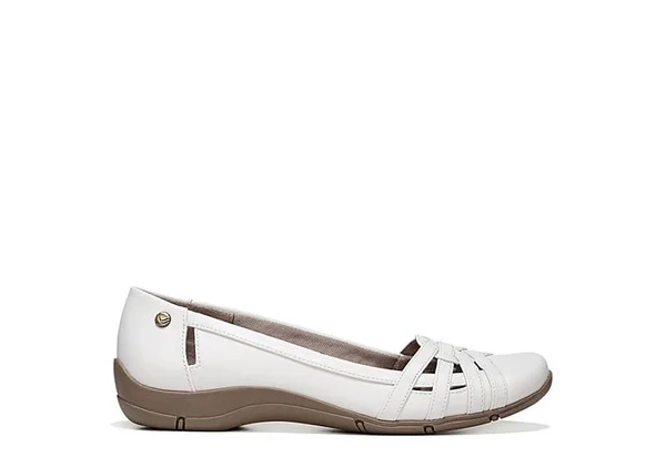 LifeStride Women's Diverse, White Sand Polyurethane