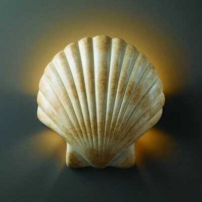 Oakhaven 1 - Light Wall Sconce Rosecliff Heights Finish: Scallop Shell
