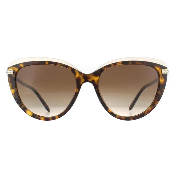 Bvlgari BV8211B Cat Eye Sunglasses - 55-18-140, 54628D-RED Gradient Beige