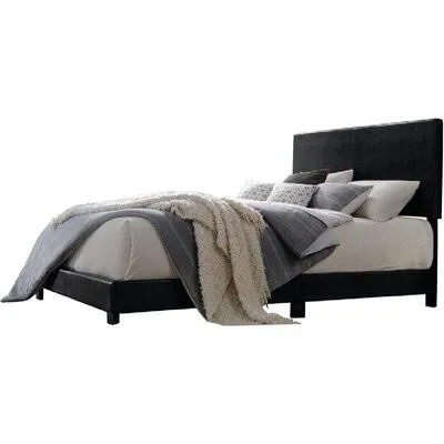 Acme Lien Queen Bed in Black PU 25730Q Latitude Run