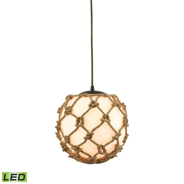 Elk Lighting Coastal Inlet 1 Light Pendant in Oil Rubbed Bronze