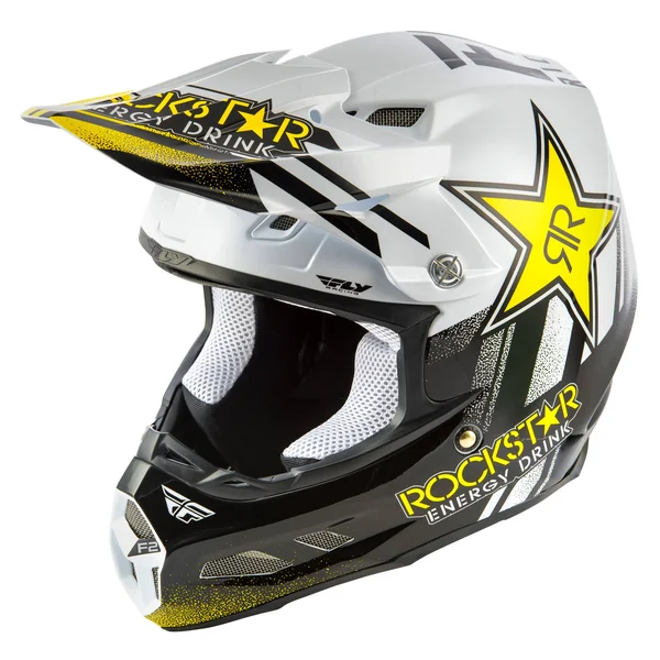 Fly Racing F2 Carbon MIPS Rockstar Helmet Black/White, S