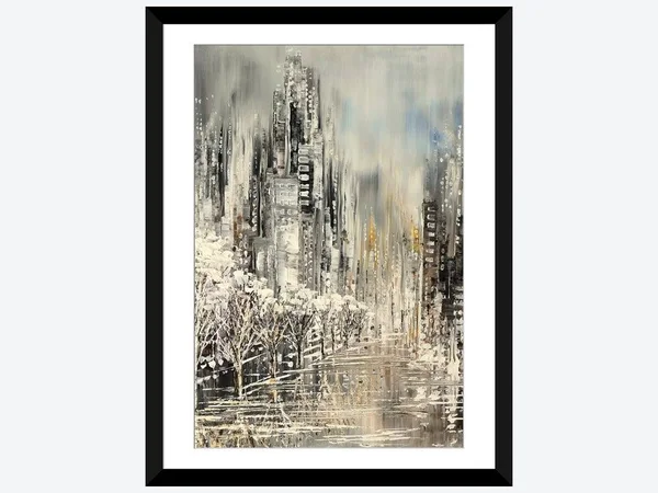 Framed Poster Prints - White Album by Tatiana Iliina ( scenic & landscapes > Urban > skylines art)