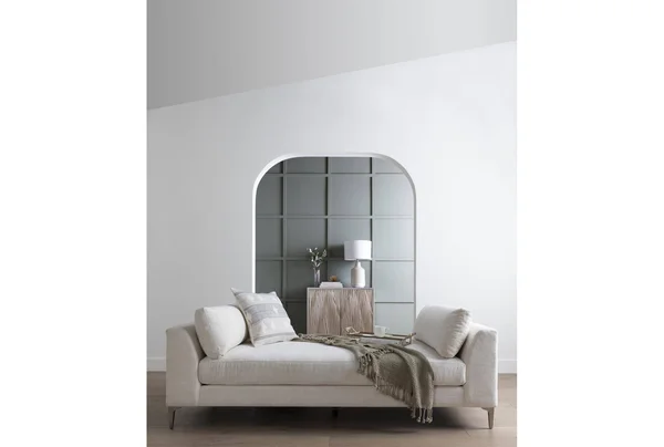 Daybed Lounge - Loft II Cream Daybed Contemporary - Natural - Fabric - 88x22W x 39x22D x 27x22H at Living Spaces