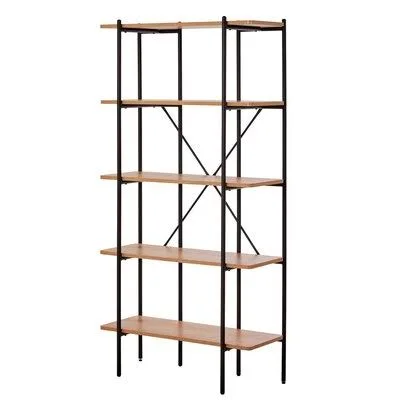 Dixiana Metal Etagere Bookcase 17 Stories Size: (5 Shelves) 63” H x 31” W x 13” D