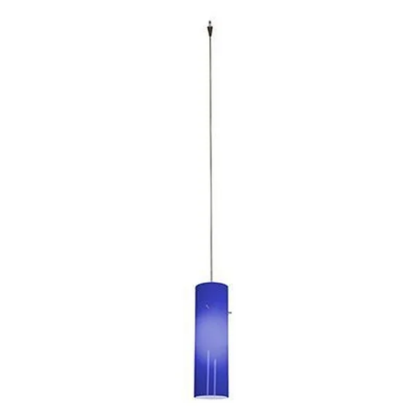 Access Lighting 94932-12V-0-BRZ/COB Zeta 1 Light Pendant in Bronze with Cobalt Glass