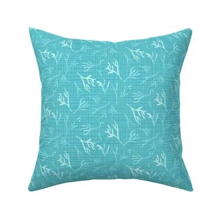 Watercolor Ocean Sea Green Throw Pillow Cover W Optional Insert by Roostery - Size: 18 x 18 Cu003EOnly, Blue