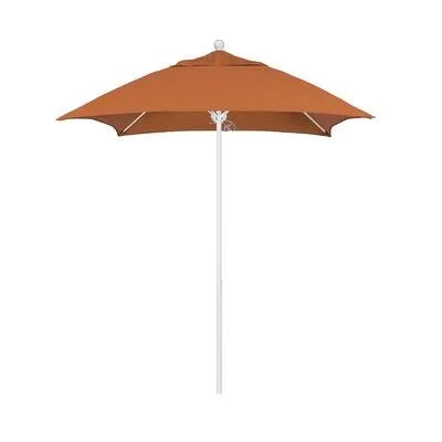 Caravelle 6' Square Market Sunbrella Umbrella Sol 72 Outdoor Frame Color: Matte White - Color: Tuscan