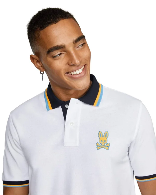 Psycho Bunny - Mens Dartmoor Polo, White