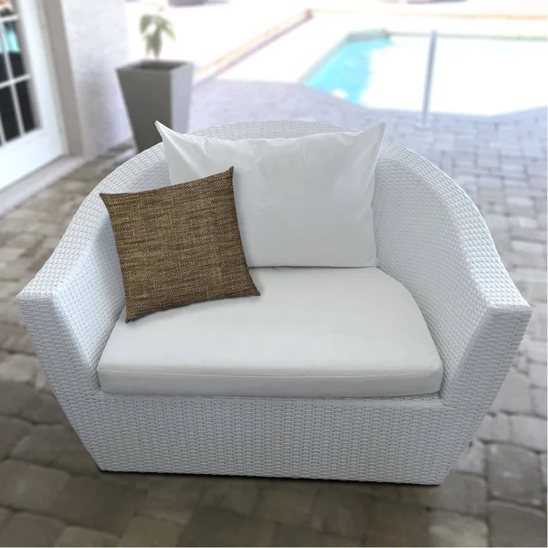 Pacifica Sea Brown Indoor/Outdoor Pillow with Sewn Closure by Havenside Home - Dark Brown - Espresso, Gray, Tan, Beige