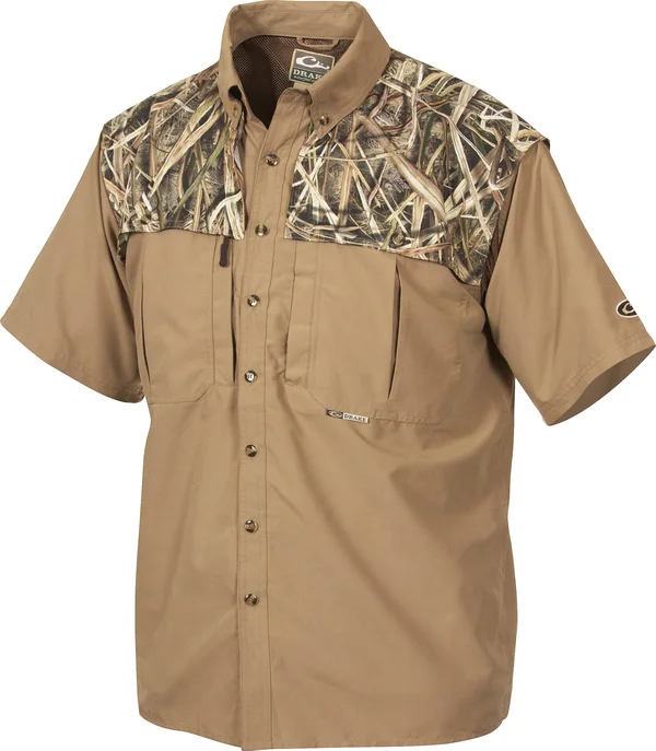 Drake Est Short Sleeve Camo Vented Wingshooter Shirt