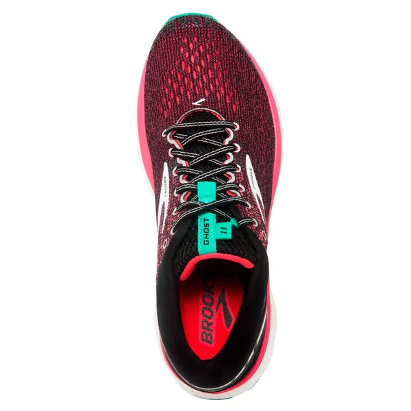 Brooks Women's Ghost 11 Running Shoes - Black/Pink/Aqua - 6.5