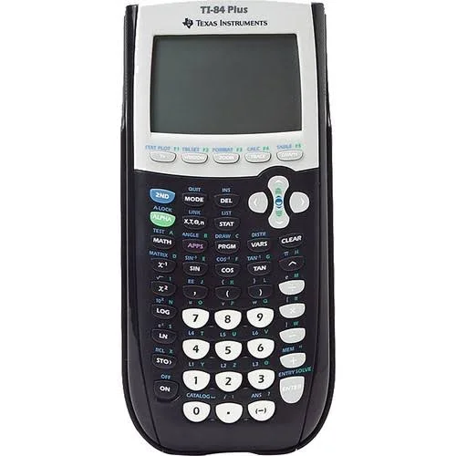 Texas Instruments Ti-84 Plus Programmable Graphing Calculator - 10-Digit LCD, Size: 3 3/8 x 7 1/2, Black