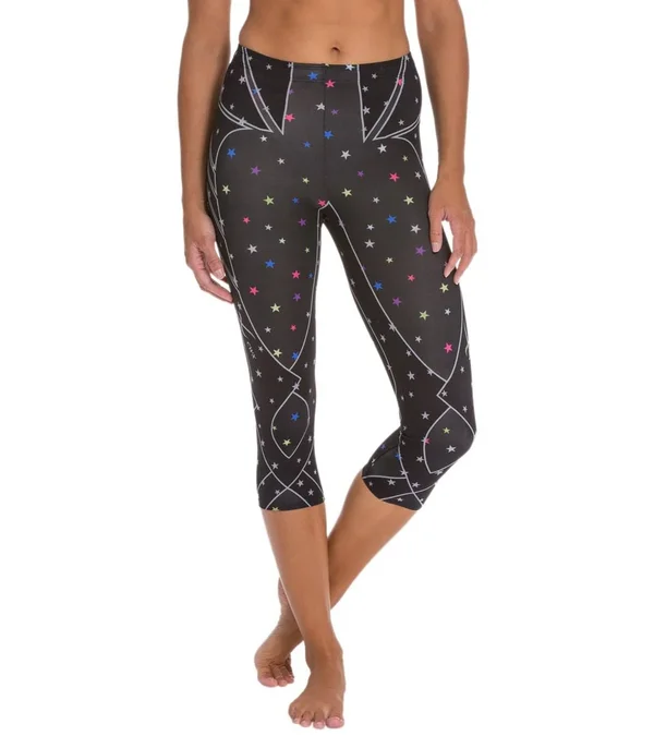 CW-X: Women's 3/4 Length Revolution Tights - Black/Multi Stars