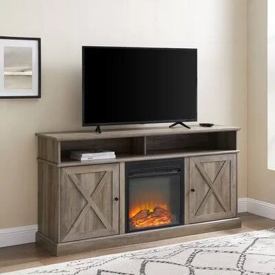 Concordia TV Stand for TVs Up to 65x22 with Fireplace Included Gracie Oaks Color: Gray Wash