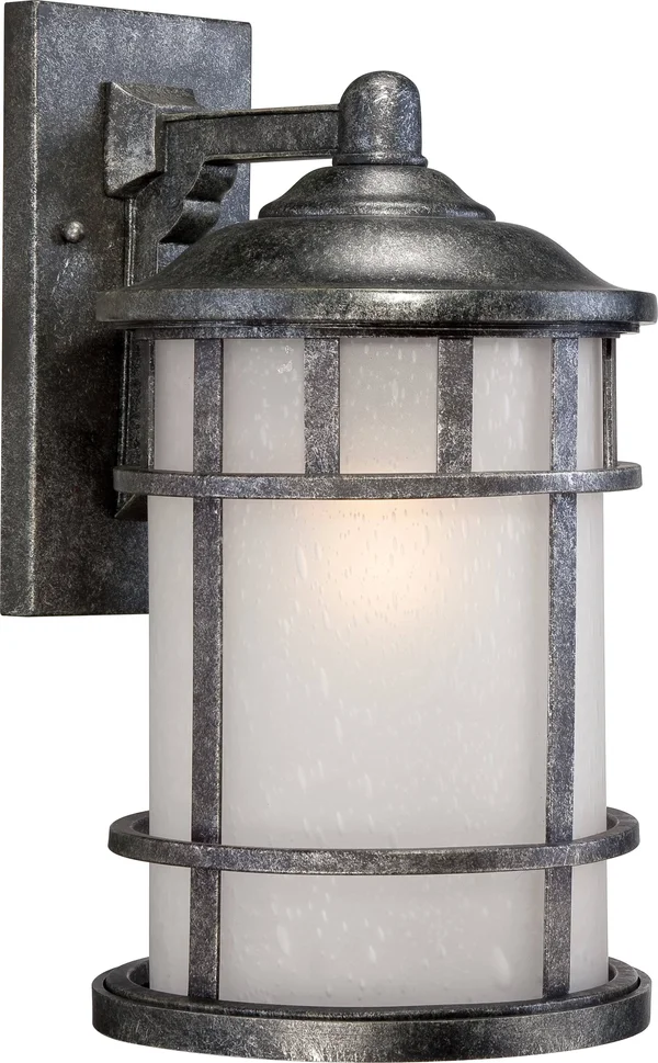 Nuvo Lighting 60/5733 Manor 1 Light 10x22 Outdoor Wall Fixture with Frosted Seeded Glass