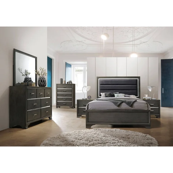 Acme Furniture Carine II Gray Queen Bed