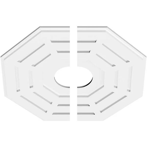 Westin Architectural Grade PVC Contemporary Ceiling Medallion (26x22OD x 6x22ID x 10 1/4x22C - Two Piece)