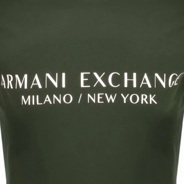 Armani Exchange Slim Crew Neck Logo T Shirt - Green