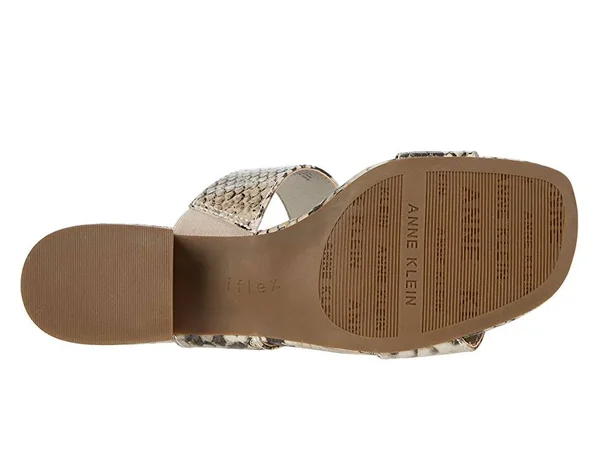 Anne Klein Breeze Women's Sandals Natural/Black : 9.5 M