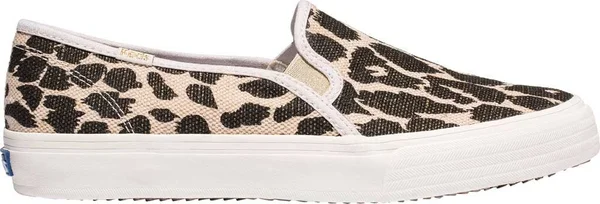 Keds Double Decker Leopard Woven Slip on Sneaker (Women's), Size: 5