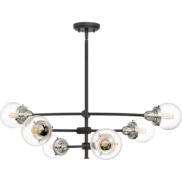 Quoizel TNC5006EK Trance 6 Light Chandelier Earth Black
