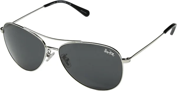 Coach HC7079 L1013 Metal Sunglasses, 93222L Light Gold