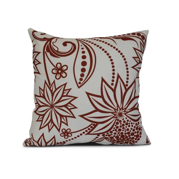 Simply Daisy, Ella, Floral Print Pillow, Size: 20 inch x 20 inch, Blue