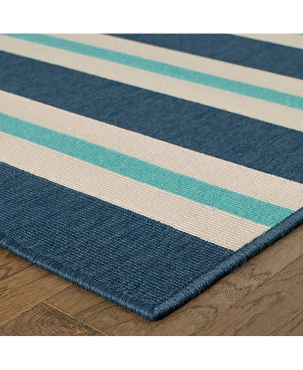 Oriental Weavers Meridian 5701B 3&7x22 x 5&6x22 Blue Area Rug
