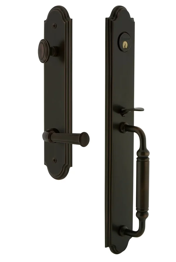 Grandeur Arc One-Piece C Grip and Georgetown Lever-Timeless Bronze