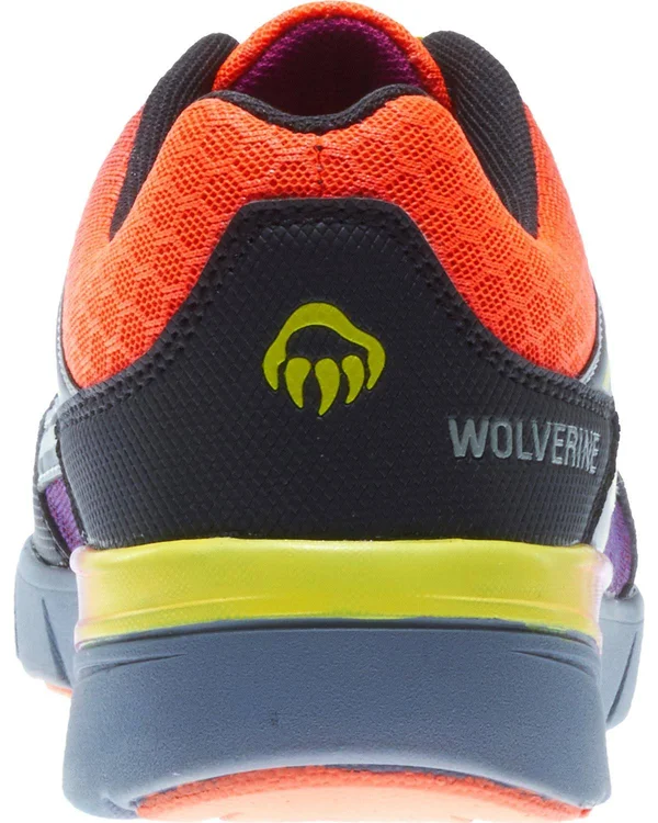 Wolverine Women's Jetstream Carbonmax Safety Toe Shoe - 9.5 W - Orange, Purple