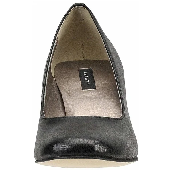 Array Womens Flatter Leather Round Toe Classic Pumps Black