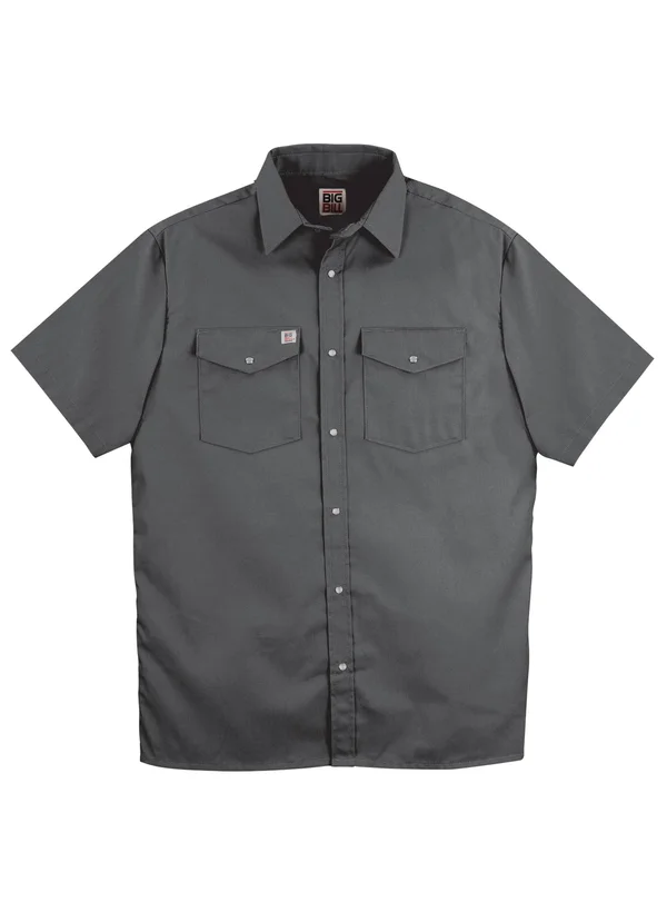 Big Bill Men's Premium Short Sleeve Snap Front Work Shirt, 237