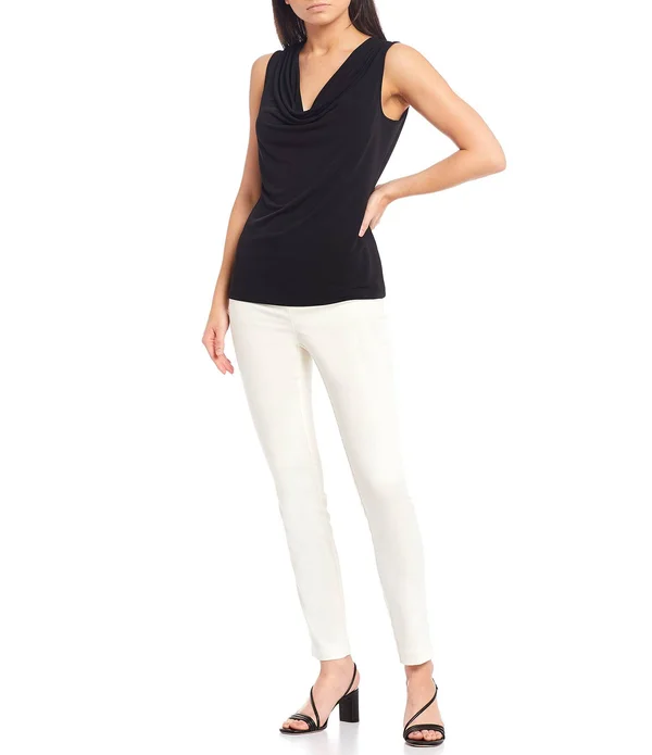 Calvin Klein Pull-On Cropped Pants, Size: XL, White