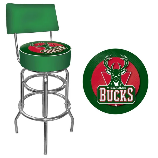 Trademark Los Angeles Clippers NBA Padded Swivel Bar Stool with Back