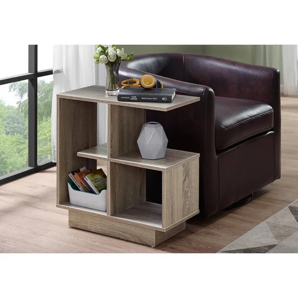 Monarch Specialties Taupe End Table - Dark Taupe