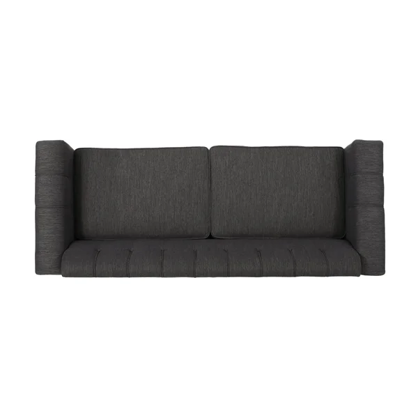 Shahmeer Contemporary Channel Stitch Fabric 3 Seater Sofa - Beige
