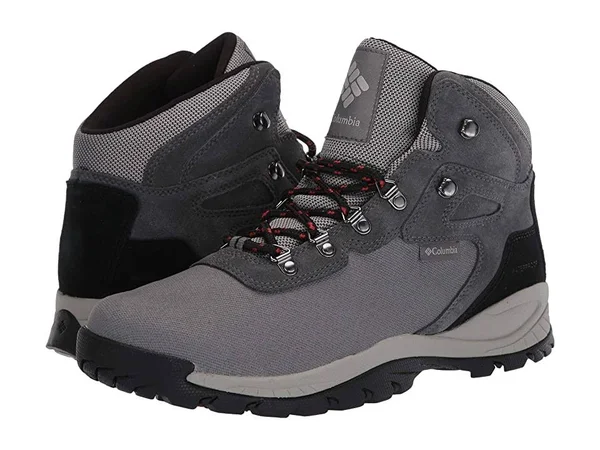 Columbia Men's Newton Ridge LT Waterproof Shoe - 12 - Titanium II - Rust Red
