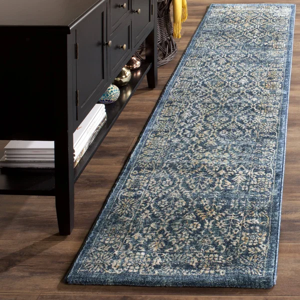 Safavieh Evoke EVK511A 2&0x22 x 12&0x22 Runner Navy, Gold Area Rug