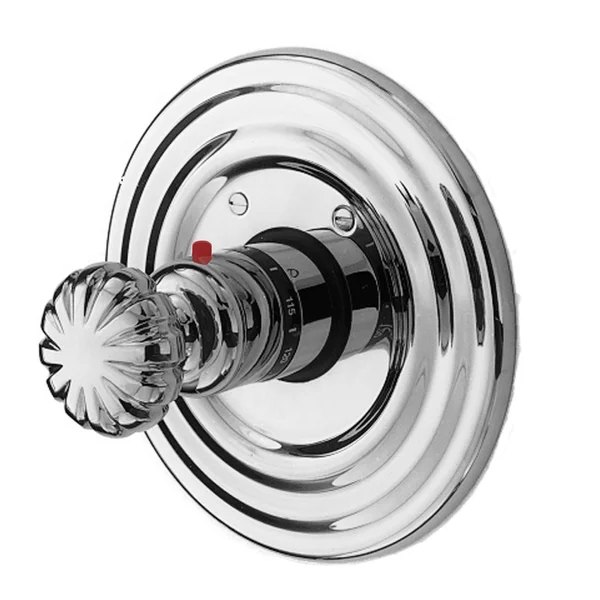 Newport Brass 3-874TR/03W Alexandria Round Thermostatic Trim Plate with Handle Weathered Brass