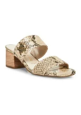 Anne Klein Breeze Women's Sandals Natural/Black : 9.5 M