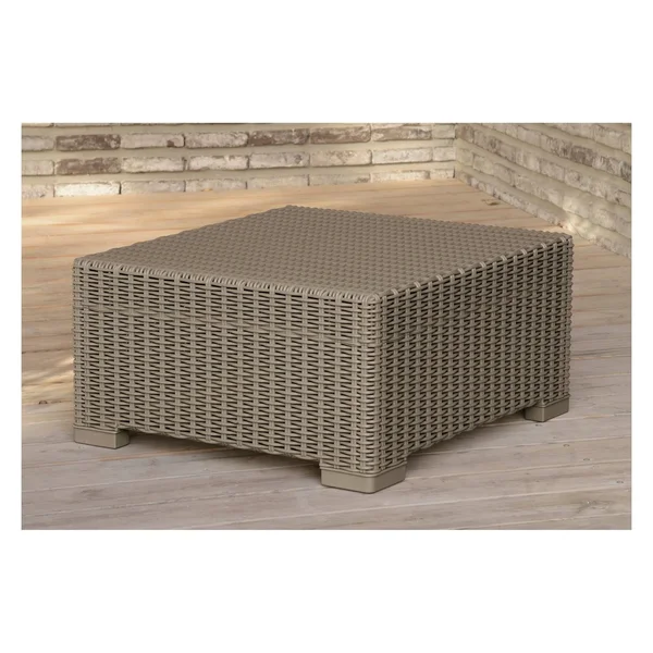 Keter California All-Weather Resin Outdoor Patio Coffee Table, Cappuccino