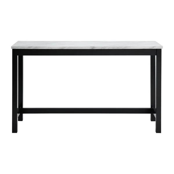 Picket House Furnishings Jada Bar Table Set in White Marble